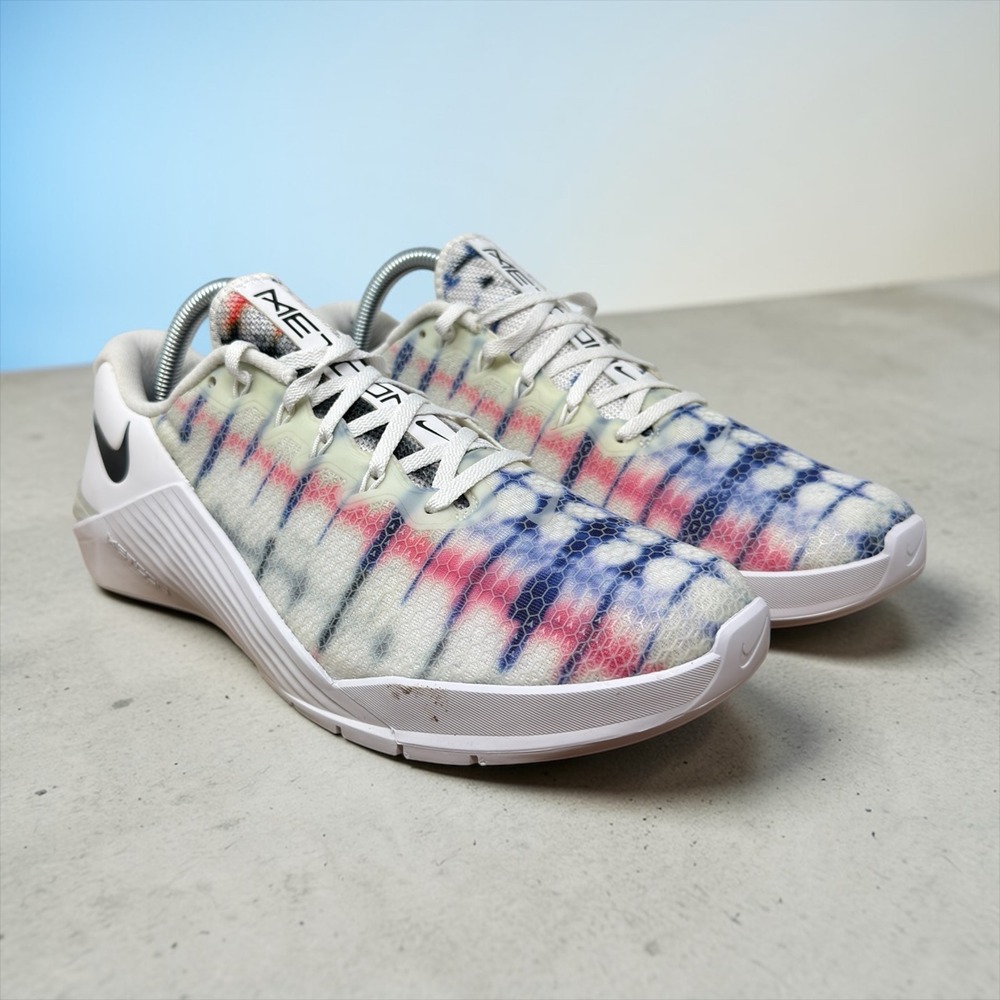 Nike Metcon 5 Tie Dye White Blue Red Training Shoes Mens 9 AQ1189-100